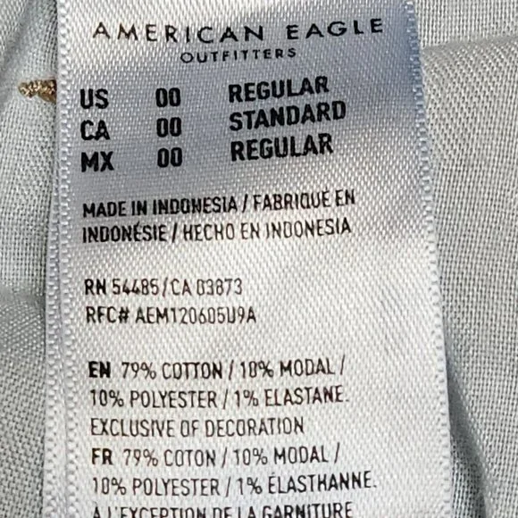 AMERICAN EAGLE Stretch Mom Jean - Sz 00 - Picture 8 of 8